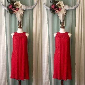NWT Laundry by Design Coral Eyelet Shift Dress